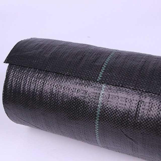 TECIDO DE COBERTURA DE GEOTEXTIL TECIDO PRETO PP 70-100GSM PARA CONTROLE DE ERVAS Daninhas / BARREIRA DE ERVAS Daninhas