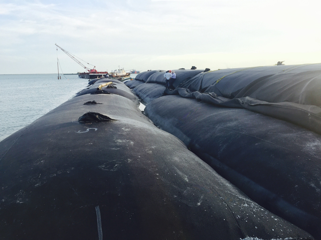 Quebra-mar de geotubo tecido PP de alta resistência GT500, GT750, GT1000 para projetos de dragagem marítima ou fluvial