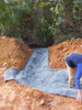 Pano de tapete de concreto flexível na cor verde para revestimento de valas com espessura de 5 mm a 13 mm