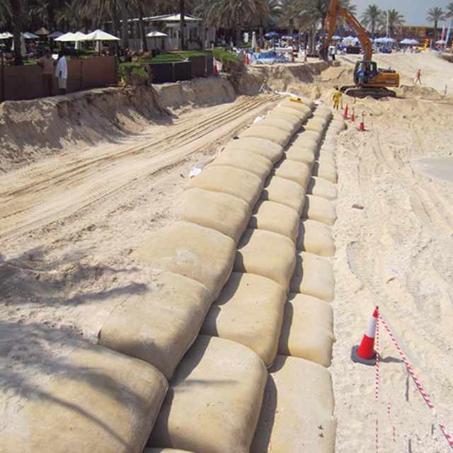 Recipiente de areia geossintética