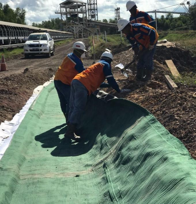 Rolos de pano 3D impregnados de concreto para controle de erosão nas margens do rio e proteção de encostas 5